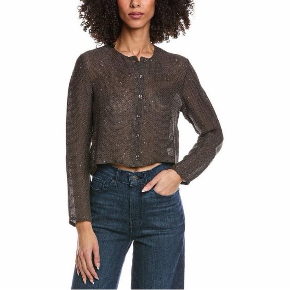 Leset NWT Brown Knit Button-Front Women's Cardigan